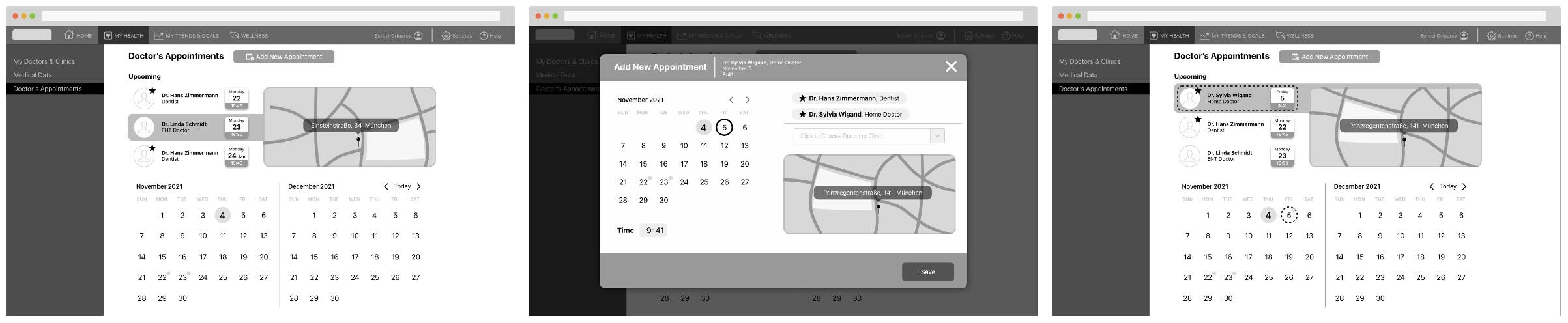 Store user&lsquo;s appointment | Desktop